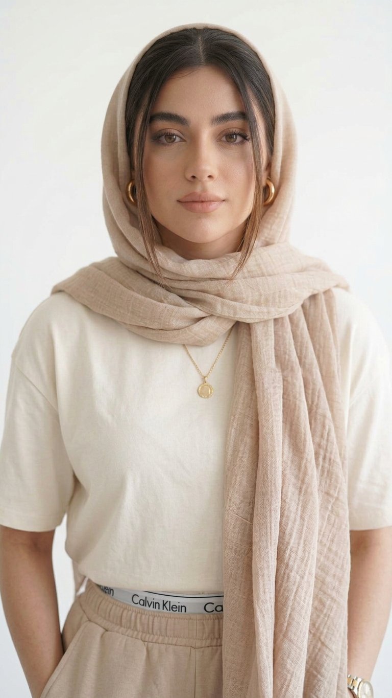 شلوار جاگر دمپا گت دار کرم - Image 11